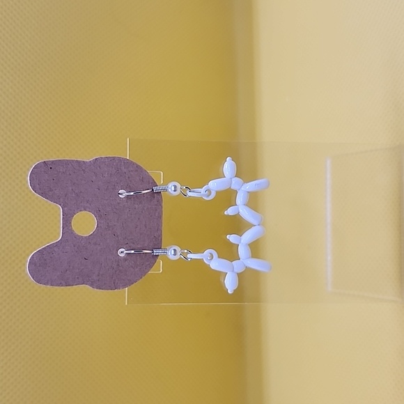Jewelry - White balloon dog earrings